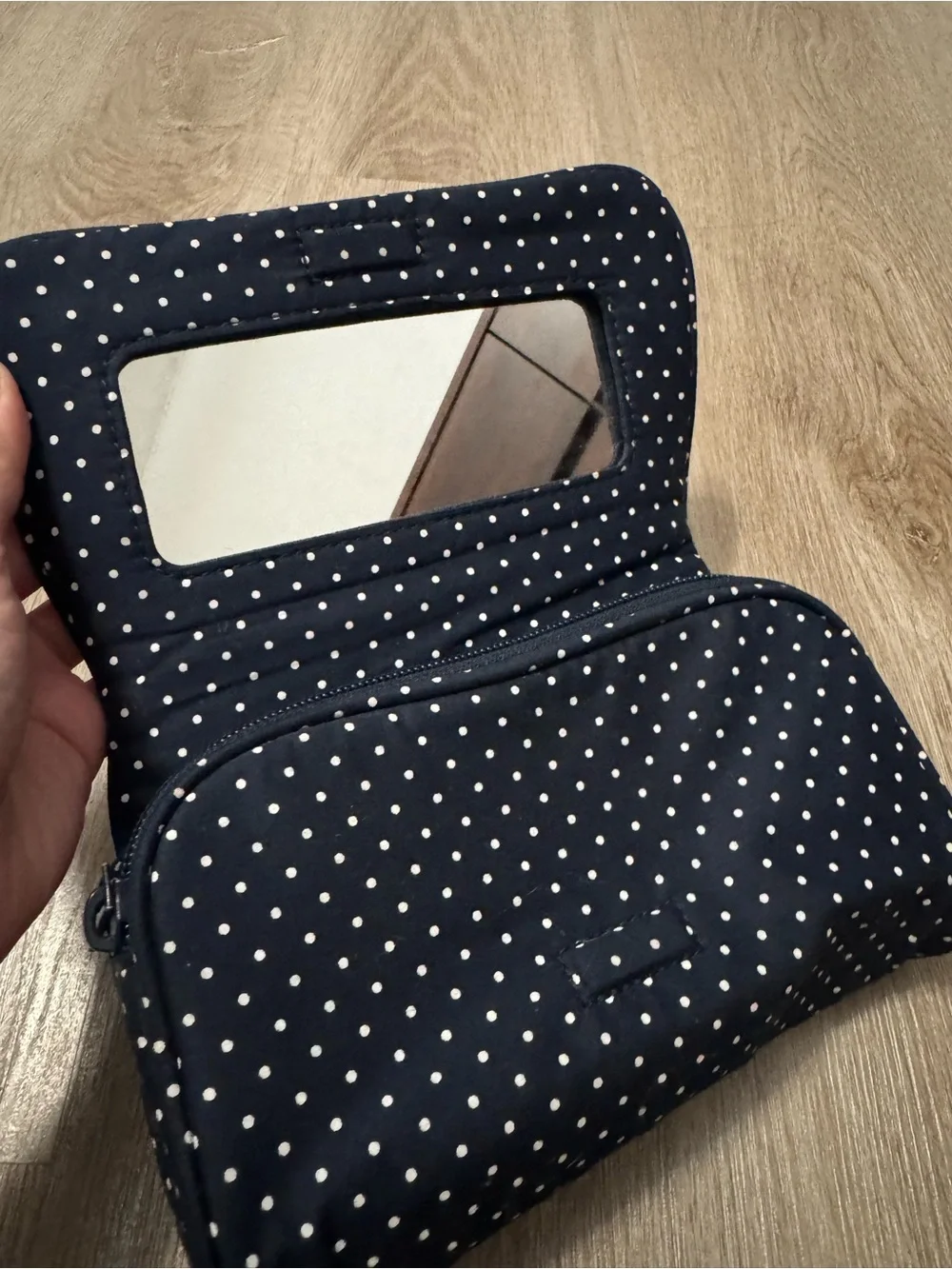 Brandy Melville Makeup Bag and Matching polka dot wallet